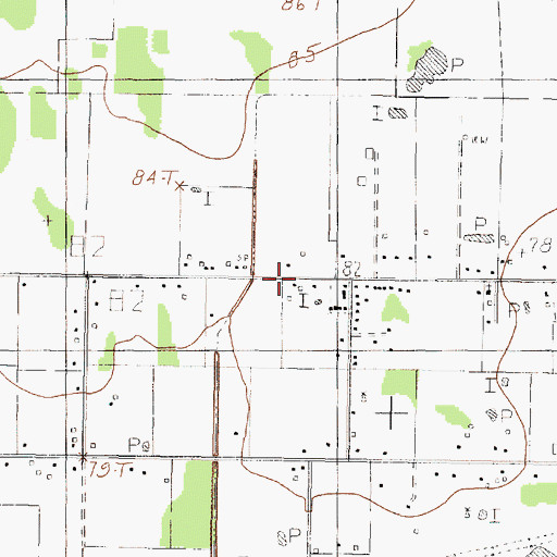 Topographic Map of Ladd, TX