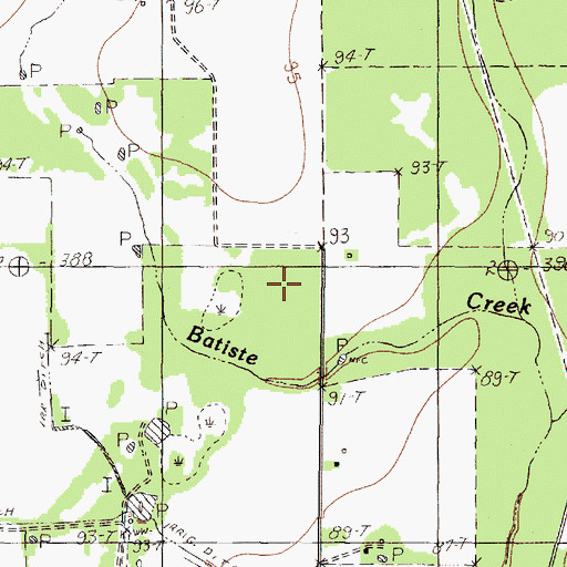 Topographic Map of Ducat Settlement, TX