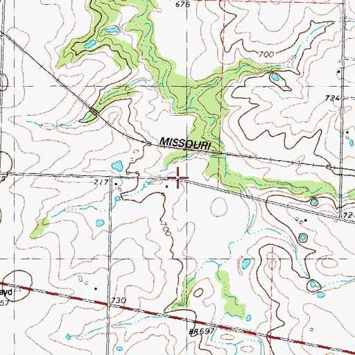 Topographic Map of Mayd, TX