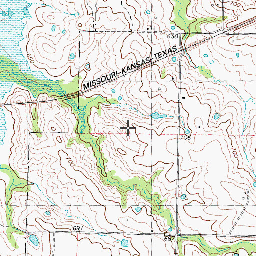 Topographic Map of Steedham, TX