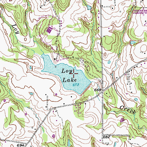Topographic Map of Loy Park, TX