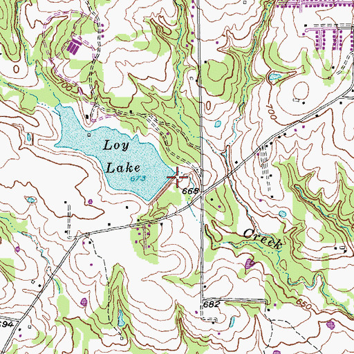 Topographic Map of Frontier Village, TX