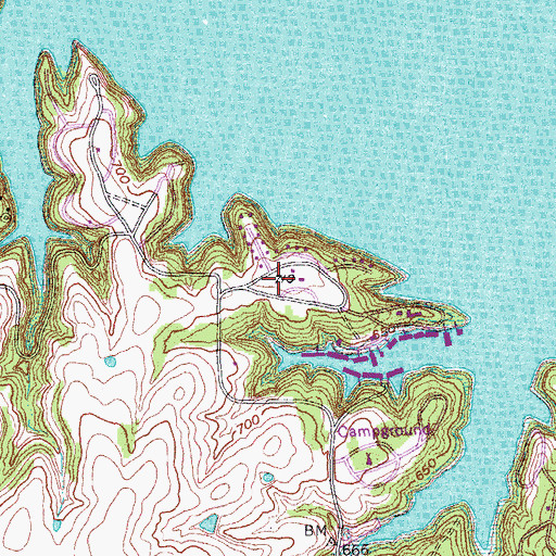 Topographic Map of Eisenhower State Park, TX
