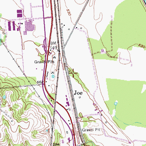 Topographic Map of Red River City, TX