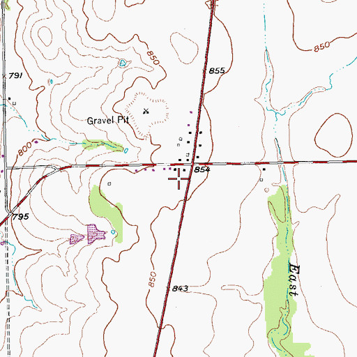 Topographic Map of Sperry, TX