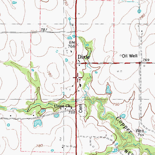 Topographic Map of Theodore, TX