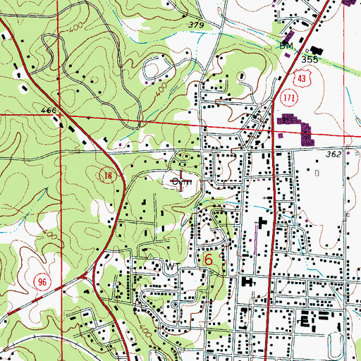 Topographic Map of Fayette City Cemetery, AL