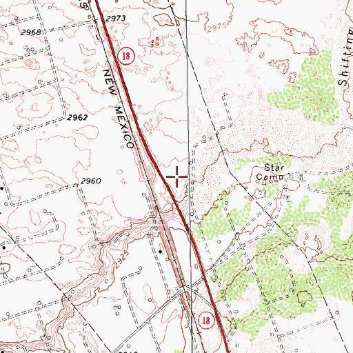 Topographic Map of Cheyenne, TX