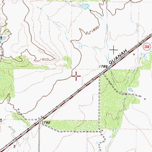 Topographic Map of Jacobs (historical), TX