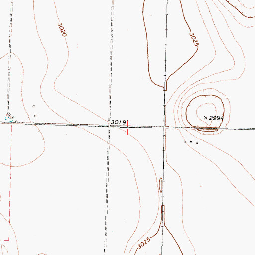 Topographic Map of Skeen, TX