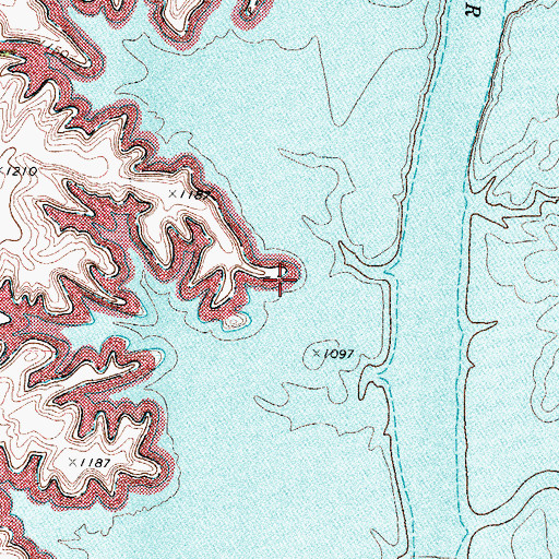 Topographic Map of Walk Lake, TX