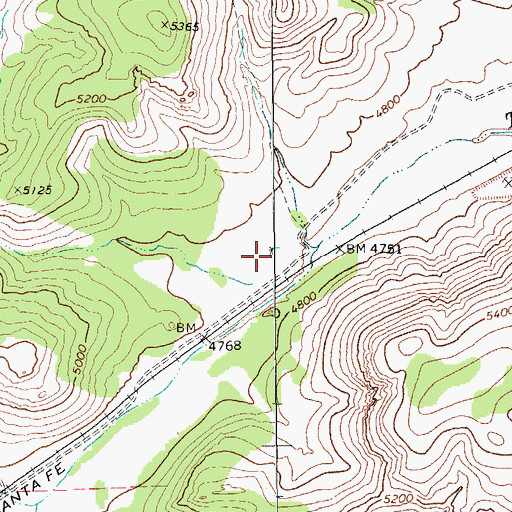 Topographic Map of Toronto, TX