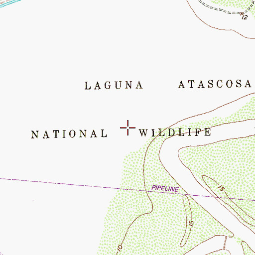 Topographic Map of Laguna Atascosa National Wildlife Refuge, TX