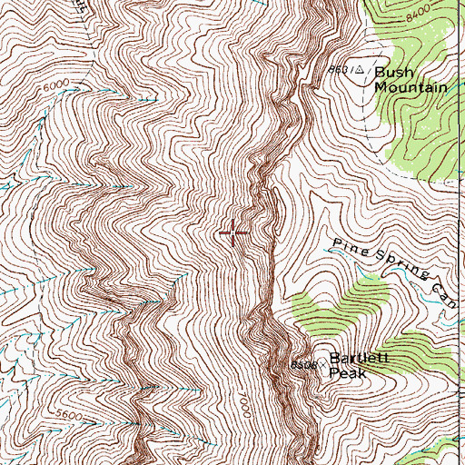 Topographic Map of Guadalupe Mountains National Park, TX