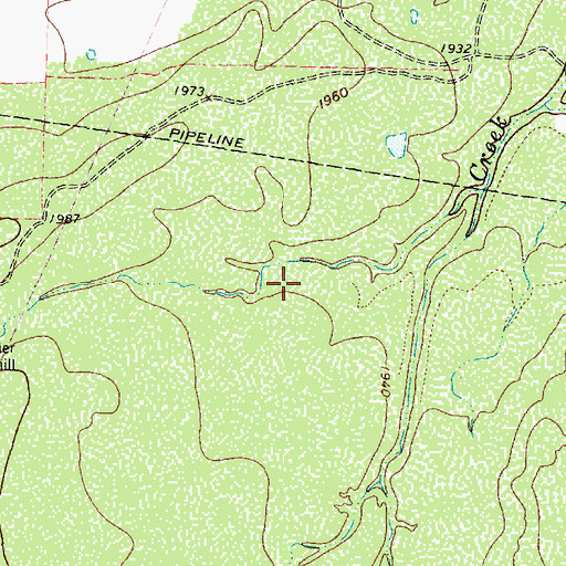 Topographic Map of E V Spence Reservoir, TX