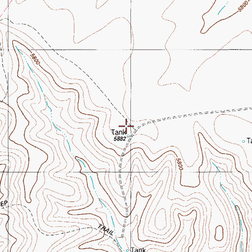 Topographic Map of Cuesta del Burro, TX