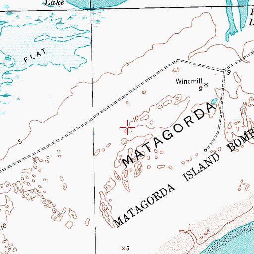 Topographic Map of Aransas National Wildlife Refuge, TX