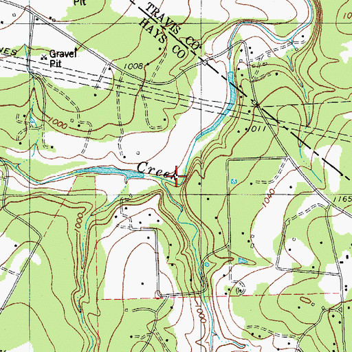 Topographic Map of Cambrian Creek, TX