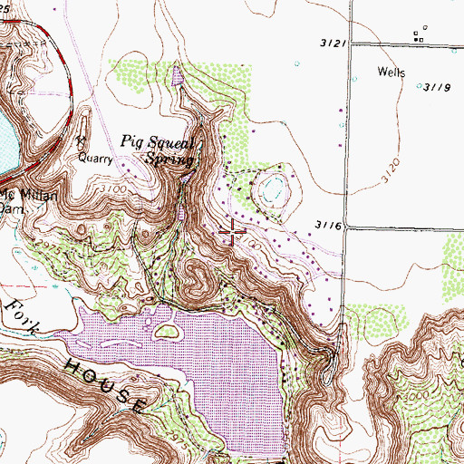 Topographic Map of Ransom Canyon, TX