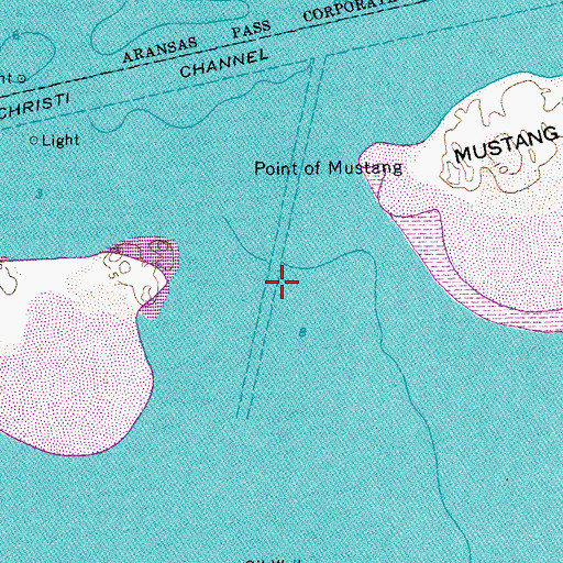 Topographic Map of Atlantic Channel, TX