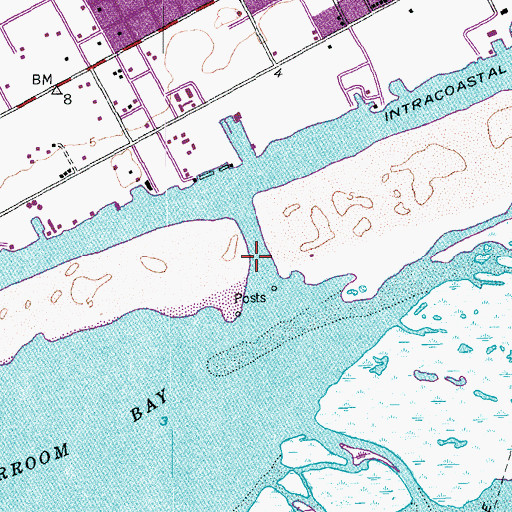 Topographic Map of Fishermans Cut, TX