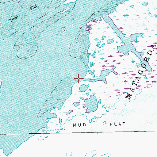 Topographic Map of Whitakers Bayou, TX