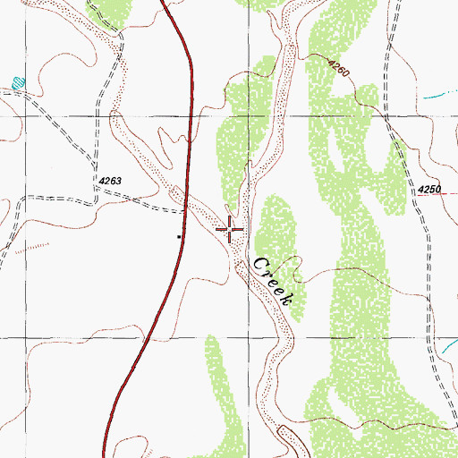 Topographic Map of Sheep Creek, TX