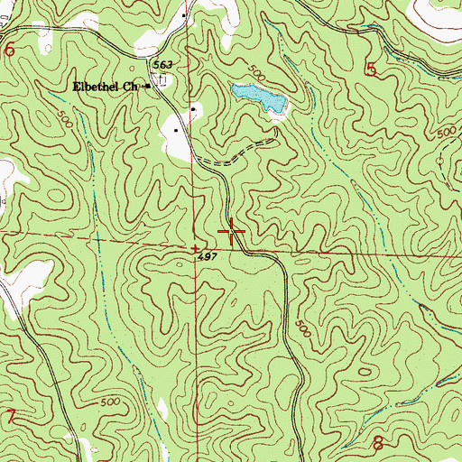 Topographic Map of Flat Top School (historical), AL