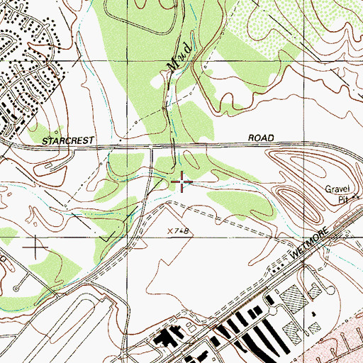 Topographic Map of Lorence Creek, TX