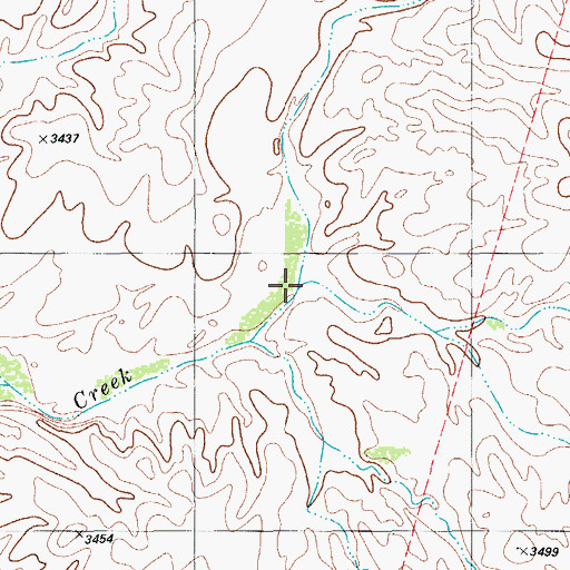 Topographic Map of Holguin Creek, TX
