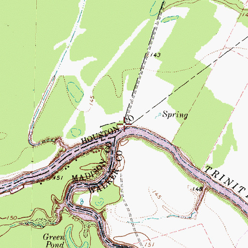 Topographic Map of Calhoun Ferry (historical), TX