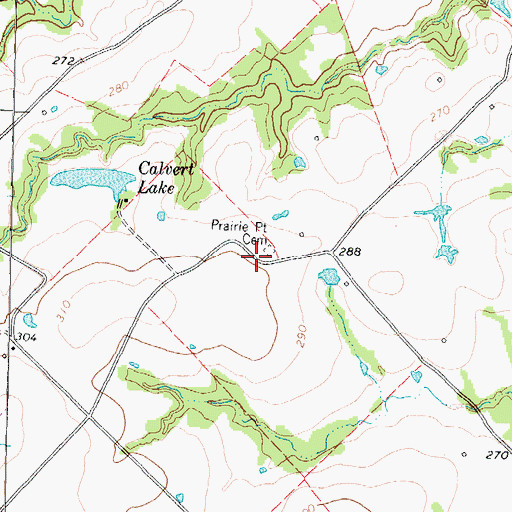 Topographic Map of Prairie Point School (historical), TX