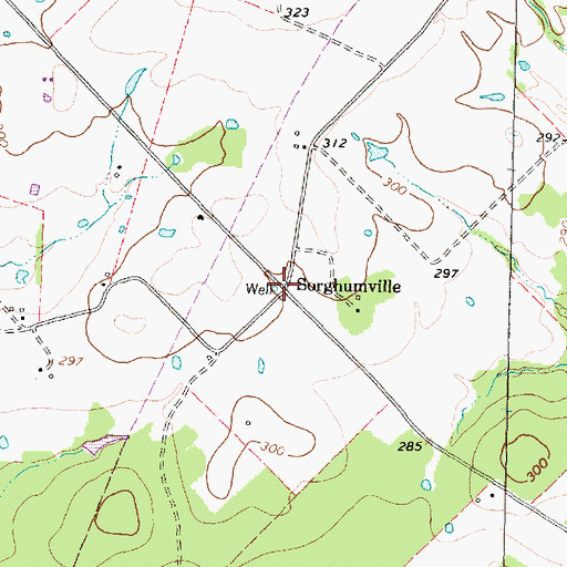 Topographic Map of Sorghumville School (historical), TX