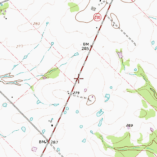 Topographic Map of Rough Edge School (historical), TX