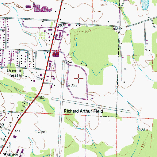 Topographic Map of Guthrie Smith Park, AL