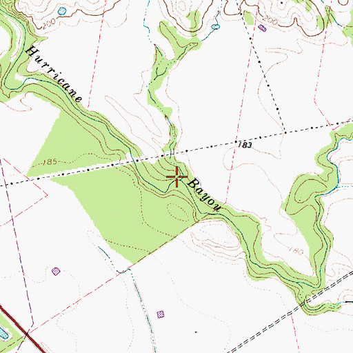 Topographic Map of Pine Branch, TX