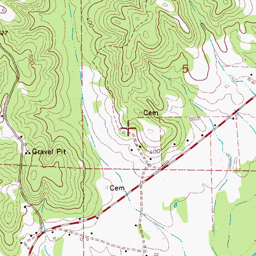 Topographic Map of Hankins Church, AL