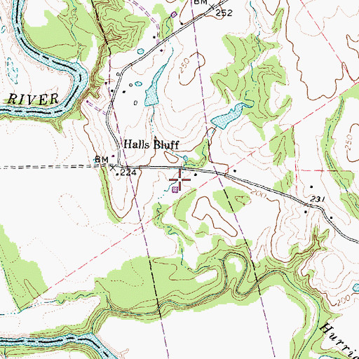 Topographic Map of Prairie Branch, TX