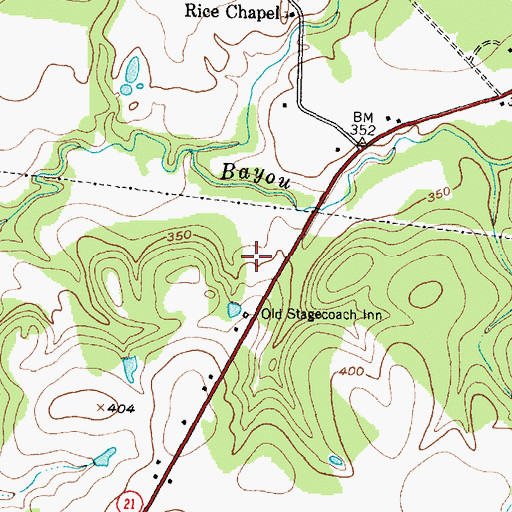 Topographic Map of Julian Grist Mill (historical), TX