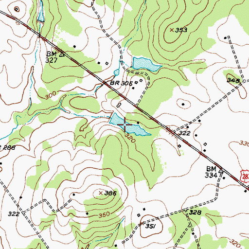 Topographic Map of Cooks Lake, TX