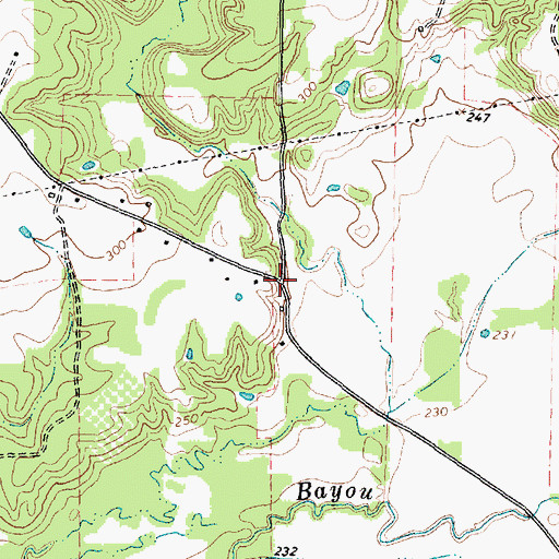 Topographic Map of Gary Hill, TX