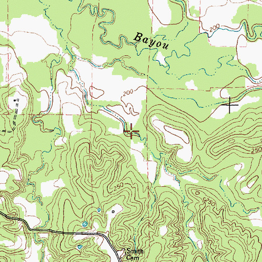 Topographic Map of Dan Jenkins Creek, TX