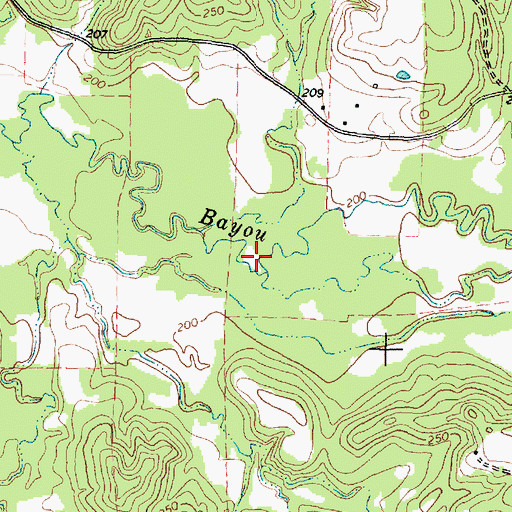 Topographic Map of Salt Branch Creek, TX