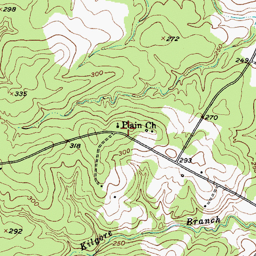Topographic Map of Plain School (historical), TX