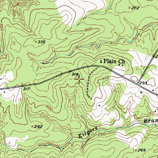 Topographic Map of McKinney and Wells Family Cemetery, TX