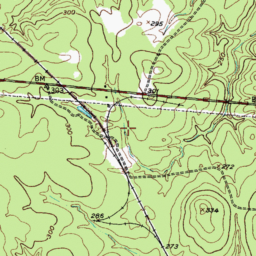 Topographic Map of Pisgah Cemetery, TX
