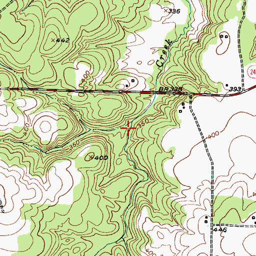 Topographic Map of Stowe Branch, TX