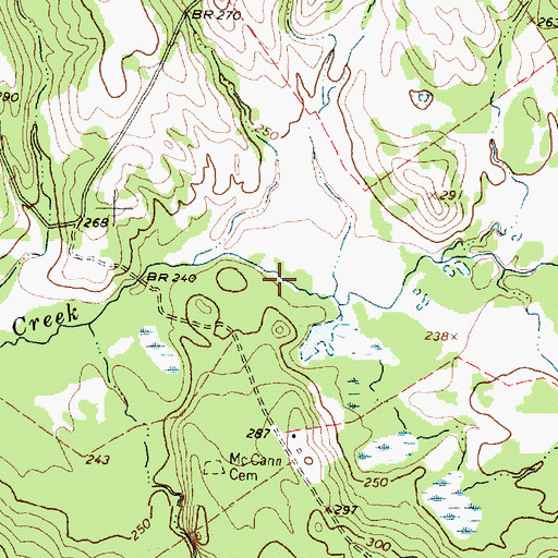 Topographic Map of Houston County Lake, TX