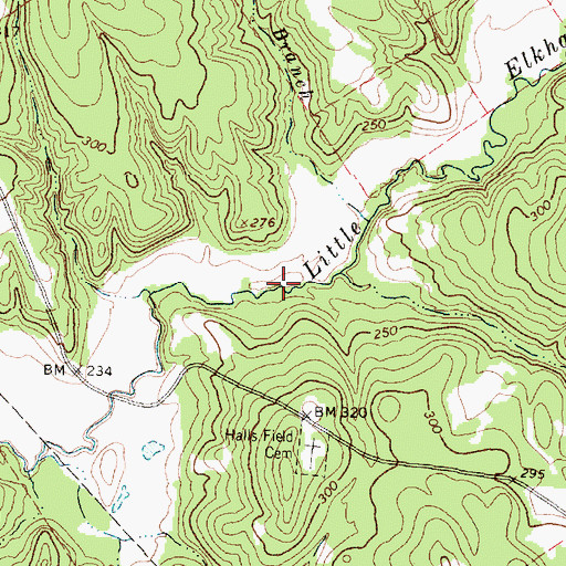 Topographic Map of Johua Hall Sawmill, TX