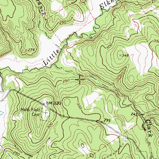 Topographic Map of Clark Cotton Gin, TX